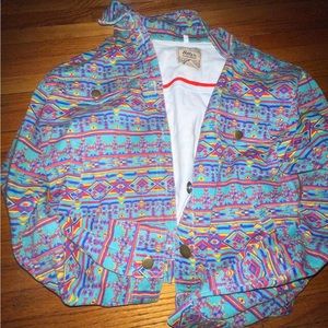 Billy Flying Tomato Aztec Print Jacket size medium.